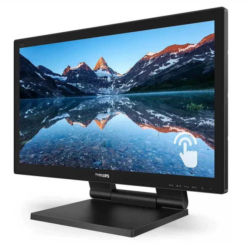 Philips B Line 222B9TA/00 datora monitors 54,6 cm (21,5 collu) 1920 x 1080 pikseļi Full HD LCD skārienekrāns galda virsmai Melns