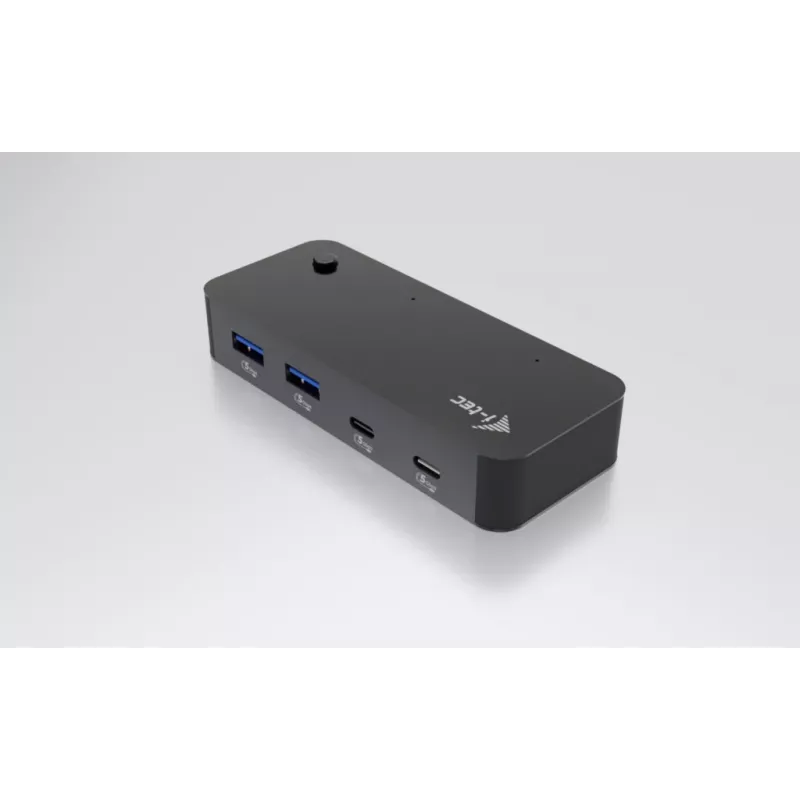 i-tec Universal KVM HUB 2x USB-C 2x USB-A 3.0 5000 Mbit/s Melns
