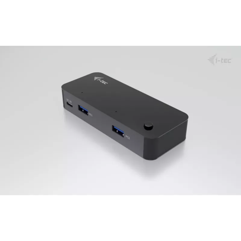 i-tec Universal KVM HUB 2x USB-C 2x USB-A 3.0 5000 Mbit/s Melns