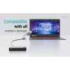 i-tec Universal KVM HUB 2x USB-C 2x USB-A 3.0 5000 Mbit/s Melns