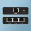 Ethernet sadalītājs QOLTEC 52294 1x3 RJ45 ar USB-C barošanas ieeju
