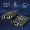 Ethernet sadalītājs QOLTEC 52294 1x3 RJ45 ar USB-C barošanas ieeju