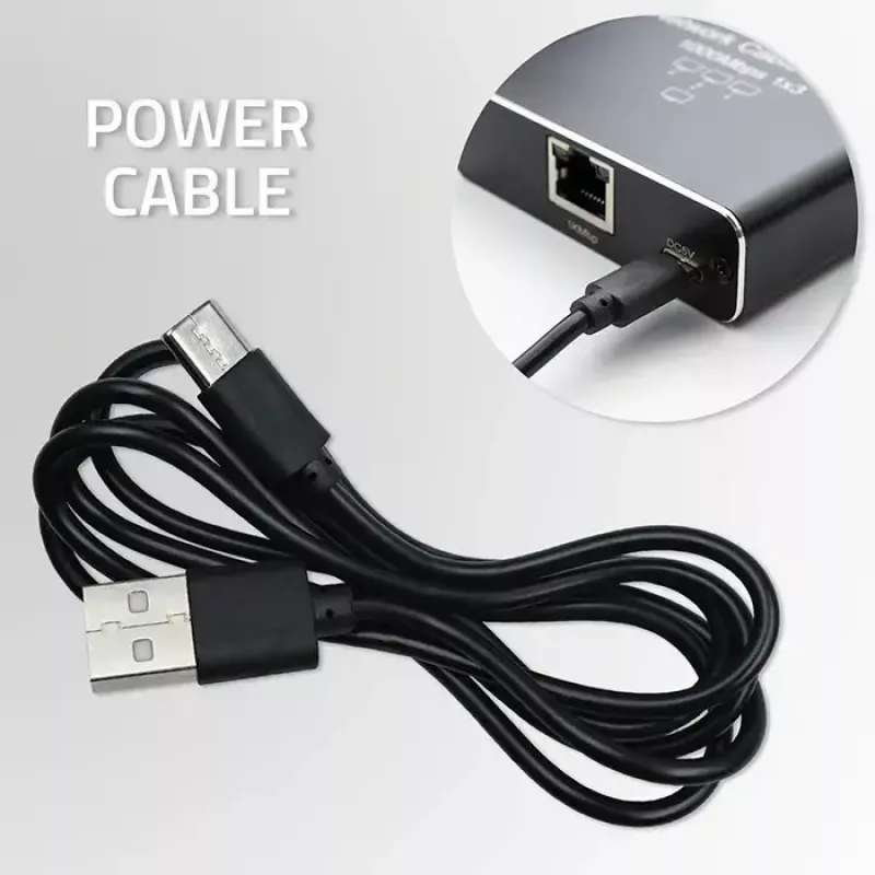 Ethernet sadalītājs QOLTEC 52294 1x3 RJ45 ar USB-C barošanas ieeju