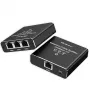 Ethernet sadalītājs QOLTEC 52294 1x3 RJ45 ar USB-C barošanas ieeju