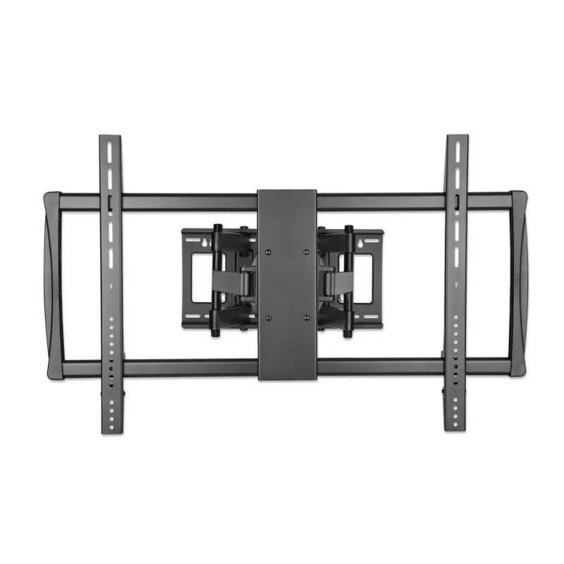 Manhattan sienas stiprinājums televizoriem un monitoriem (pilnībā kustīgs), ekrāniem no 37 inch līdz 100 inch, VESA savietojamība: visi izmēri no 200x200mm līdz 900x600mm – pārbaudiet četru montāžas caurumu izmērus ekrāna aizmugurē, lai pārliecinātos par piemērotību, Maks. 80 kg, Melns, Kronšteins, Mūža garantija