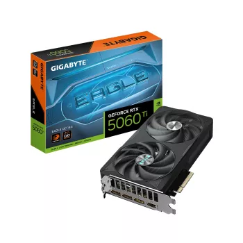 GIGABYTE GeForce RTX 5060 Ti EAGLE OC 16G grafiskā karte - 16 GB GDDR7, 128 bitu, PCI-E 5.0, 2617 MHz kodola frekvence, 3 x DisplayPort, 1 x HDMI, GV-N506TEAGLE OC-16GD