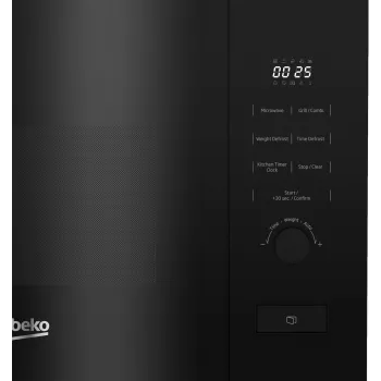 Iebūvējama mikroviļņu krāsns BEKO BMGB20212B, grils, 800 W, 20 L, rotējošā poga un pogas, 24,5 cm grozāmais paliktnis, melna