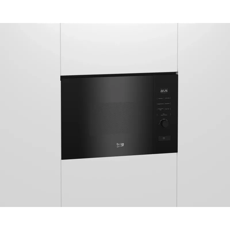 Iebūvējama mikroviļņu krāsns BEKO BMGB20212B, grils, 800 W, 20 L, rotējošā poga un pogas, 24,5 cm grozāmais paliktnis, melna