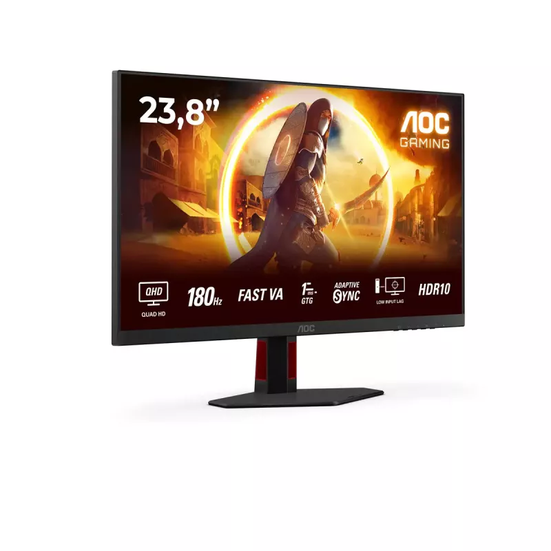 Monitors AOC Q24G4RE 23,8 collu Quad HD (2560x1440) Fast IPS 180Hz 1 ms HDR10 DisplayPort 1.4 HDMI 2.0