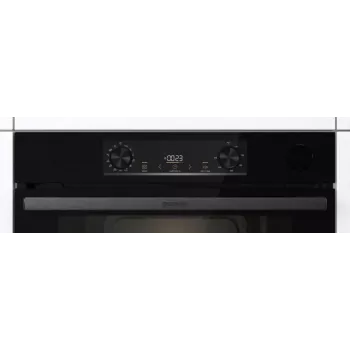 Iebūvējamā elektriskā krāsns Gorenje BSA6737E15BG — 77 L, melna, digitālais taimeris, konvekcija, grils, picas funkcija