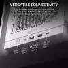 PC case CORSAIR FRAME 4000D RS Midi Tower balta — ATX, rūdīts stikls, 3x120mm priekšējie ventilatori, atbalsta 360/240/140mm radiatorus
