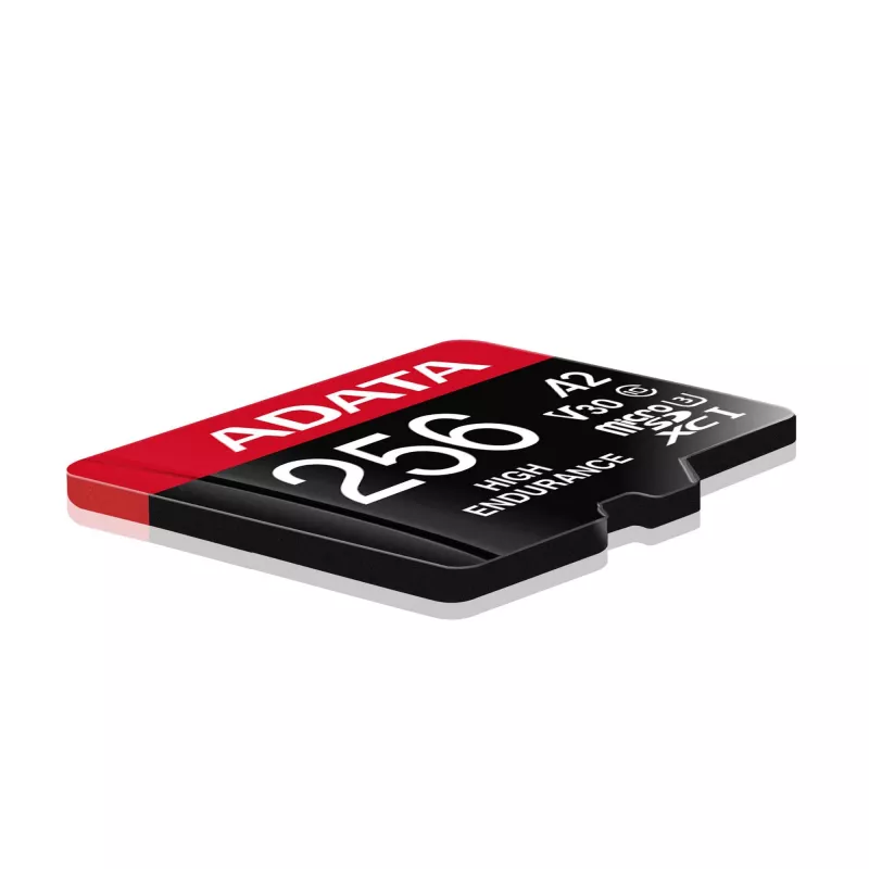 MicroSDXC atmiņas karte ADATA 256 GB AUSDX256GUI3V30SHA2-RA1 UHS-I 10. klase V30 (lasīšana 100 MB/s, rakstīšana 80 MB/s) ar SD adapteri
