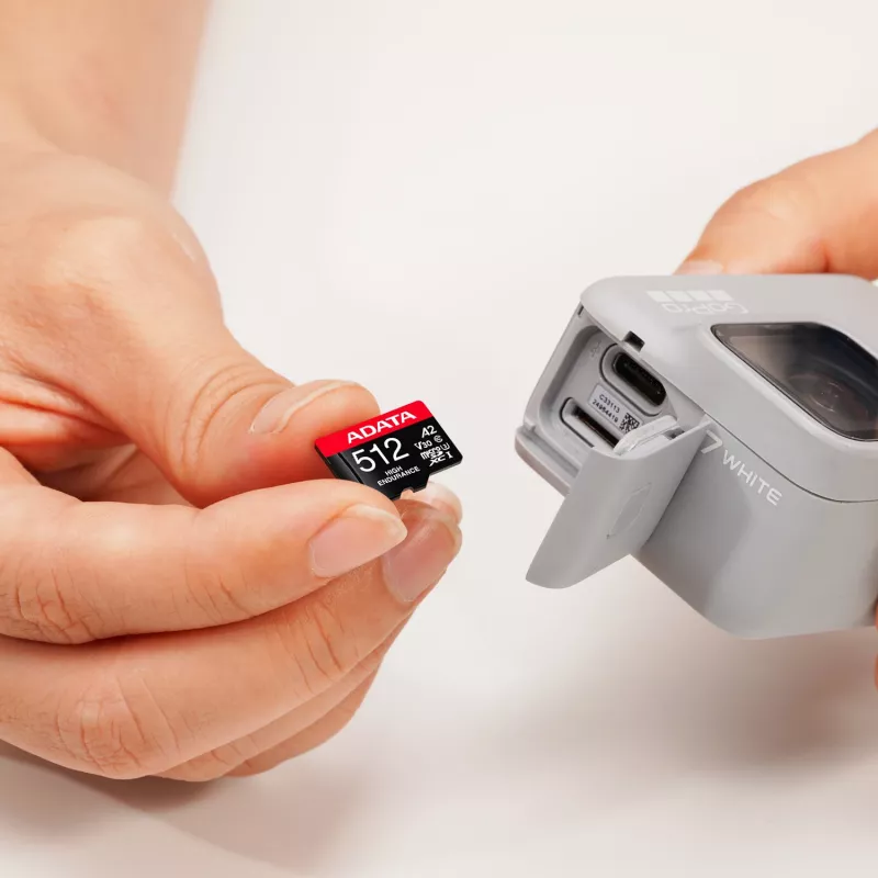 MicroSDXC atmiņas karte ADATA 512 GB UHS‑I U3 V30 10. klase A2, 100/85 MB/s, ūdensizturīga