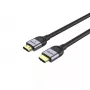 HDMI kabelis UNITEK C11086GY01-1.5M 1,5m 48 Gbit/s ARC Melns Pelēks