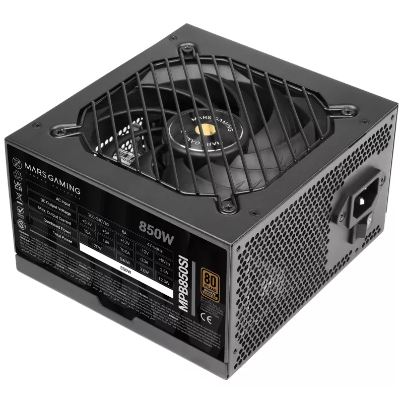 Mars Gaming MPB850SI barošanas bloks 850 W 24-pin ATX ATX Melns