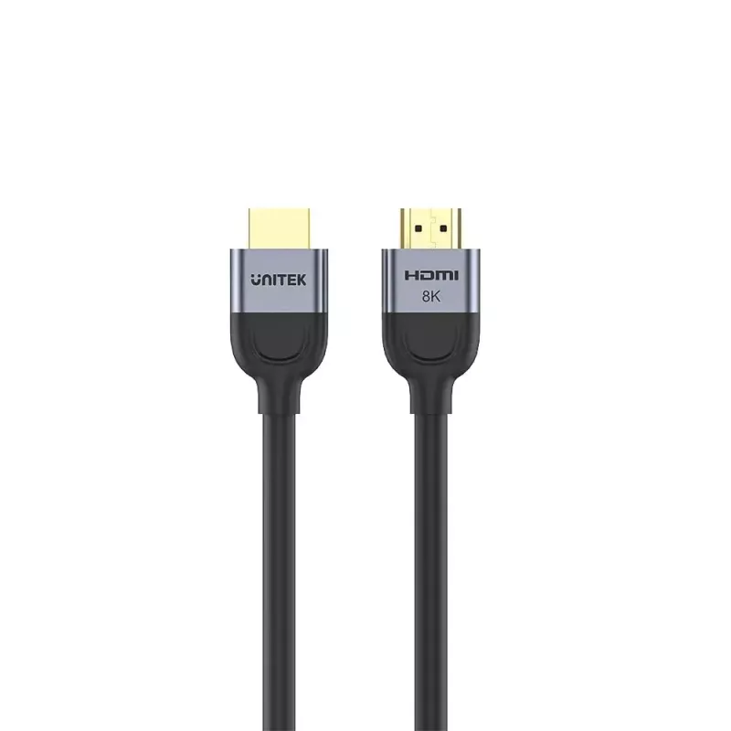 HDMI kabelis UNITEK C11086GY01-3M 3m 2.1 48 Gbit/s Melns Pelēks