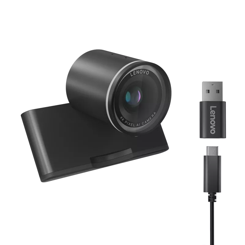 Lenovo 4XC1Q25246 tīmekļa kamera 8 MP 1920 x 1080 pikseļi USB-C Melna