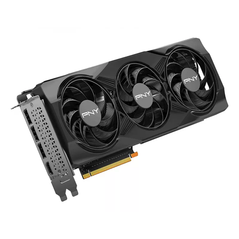 PNY GeForce RTX 5070 12 GB GDDR7 pārspīlēta trīs ventilatoru grafiskā karte - 12 GB GDDR7 - DisplayPort 2.1b / HDMI 2.1b