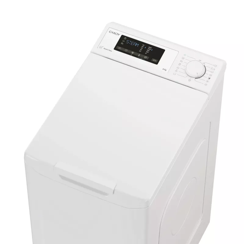 Candy TCAS265D3-S veļas mašīna ar augšējo ielādi 6 kg 1200 apgr./min Balta
