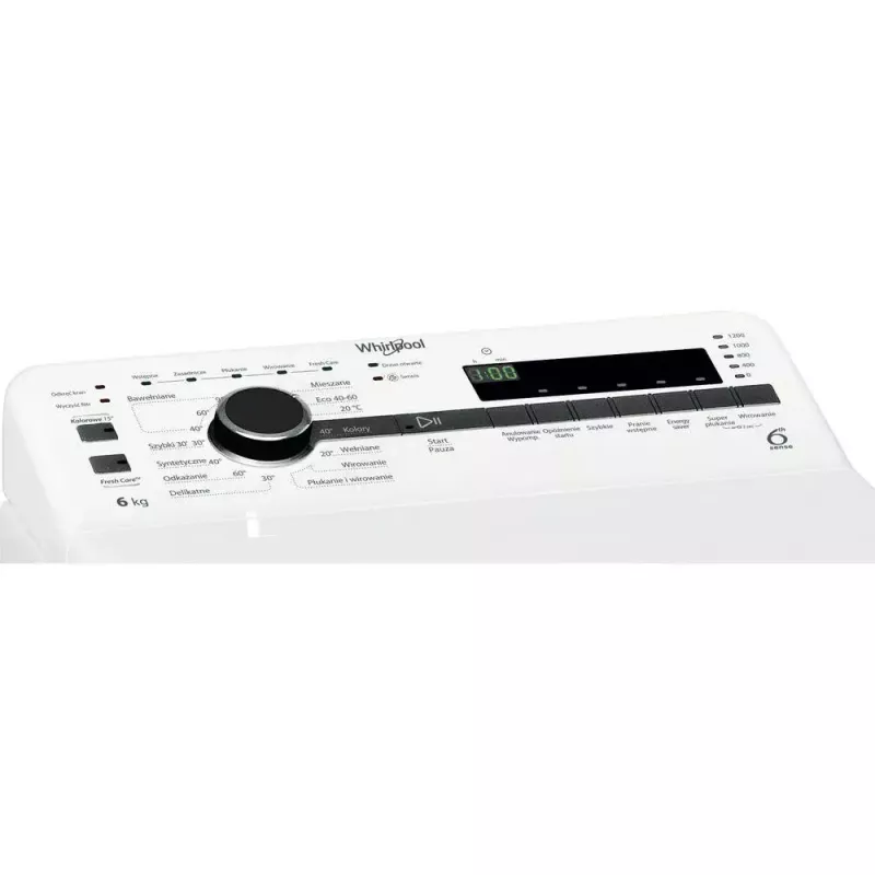 Whirlpool NTDLR 6240SS PL/N veļas mašīna ar augšējo ielādi 6 kg 1151 apgr./min Balta