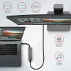 Axagon HMC-5G21 USB 10Gbps centrmezgls, 2x USB-A, 2x USB-C, HDMI 4k/30Hz, PD 60W, USB-C kabelis