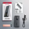 Axagon EEM2-SD2 USB-C 10Gbps - M.2 NVMe & SATA SSD DISPLAY kaste