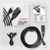 Axagon ADR-207 USB atkārtotāja kabelis 7,5 m USB 2.0 Melns