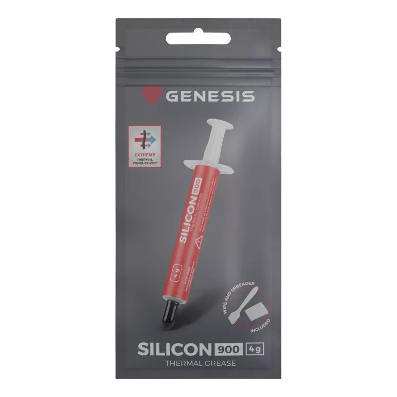 GENESIS Silicon 900, Termopasta, Pelēks, 250 °C, -50 °C, 12.8 W/m·K, 2.8 g/cm³