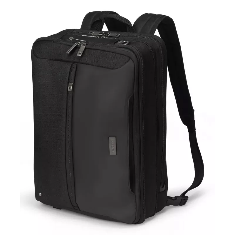 DICOTA Top Traveller Dual Five - 14-16 collu piezīmjdatora soma - melna / 900d pārstrādāts PET poliesters