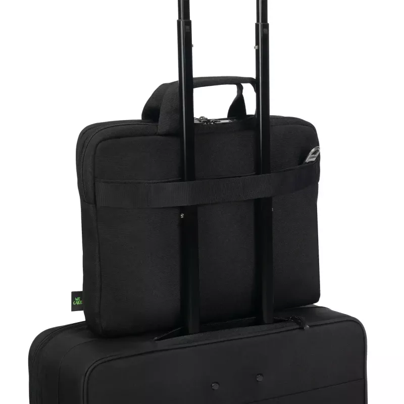 Portfelis DICOTA D32172-RPET 14 collas Melns Pleca siksna