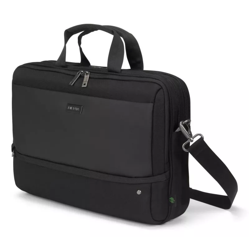 DICOTA Top Traveller Five - 12-14 collu piezīmjdatora soma - Melna / 900d pārstrādāts PET poliesters