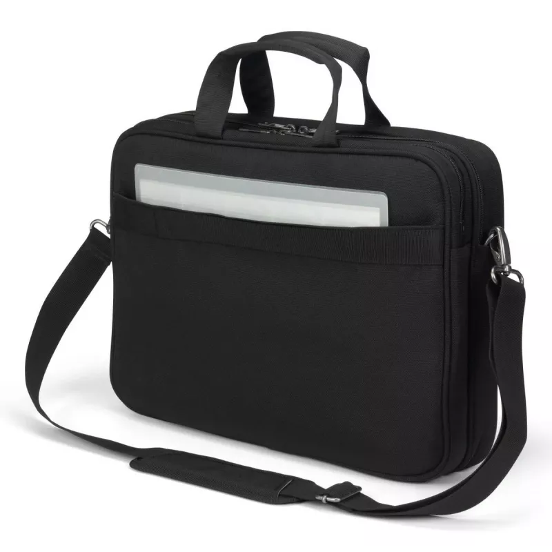 DICOTA Top Traveller Five - 12-14 collu piezīmjdatora soma - Melna / 900d pārstrādāts PET poliesters