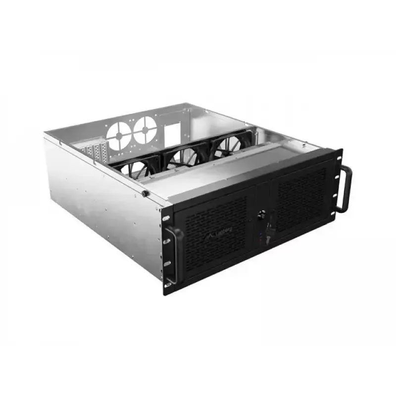 Rack Chassis Lanberg SC01-5204-12B 4U Melns 5 Fans