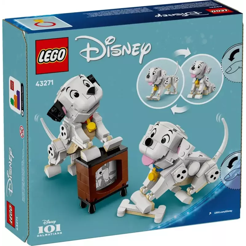 Konstruktors LEGO Disney Classic Puppies Lucky and Penny komplekts 43271, 268 detaļas, augstums 90 mm, vecumam 6+