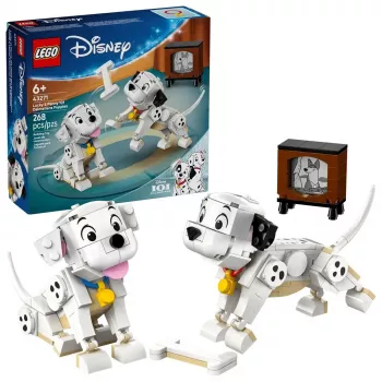 Konstruktors LEGO Disney Classic Puppies Lucky and Penny komplekts 43271, 268 detaļas, augstums 90 mm, vecumam 6+