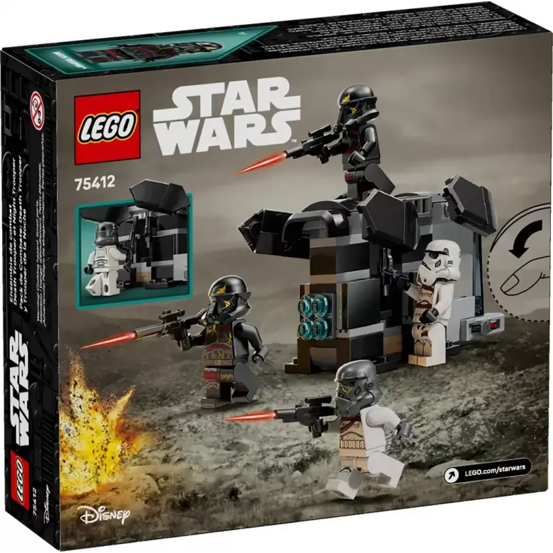 LEGO Star Wars konstruktora komplekts 75412 Death Trooper Night Trooper, 119 detaļas, 4 mini figūriņas, 60×90×70 mm modelis