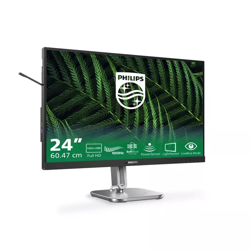 Philips 5000 sērijas 24B2G5200/00 datora monitors 60,5 cm (23,8 collas) 1920 x 1080 pikseļi Full HD LCD Antracīts