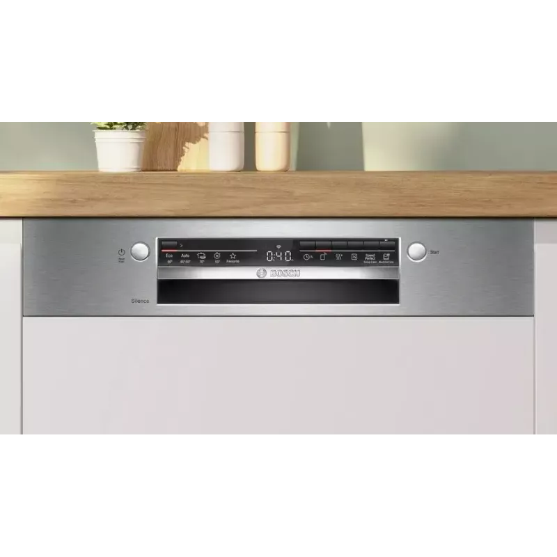 Iebūvējamā trauku mazgājamā mašīna Bosch SMI2ITS09E — pilnizmēra 60 cm, 13 galda piederumu komplektiem, 44–46 dB, energoefektivitātes klase E