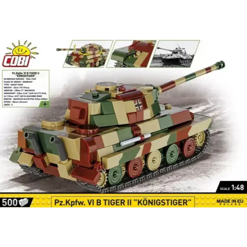 Plastmasas modeļu komplekts Cobi Pz.Kpfw. VI B Tiger II Königstiger mērogā 1:35 (COBI-2732)
