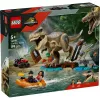 LEGO dinozauru konstruktors T. rex bēgšana pa upi 76975 — 199 detaļas, 2 minifigūras, vecums 5+