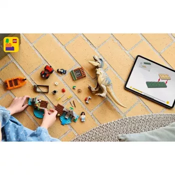 LEGO dinozauru konstruktors T. rex bēgšana pa upi 76975 — 199 detaļas, 2 minifigūras, vecums 5+
