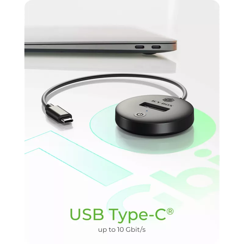 ICY BOX IB-1610MCD-C31 USB 3.2 Gen 2 (3.1 Gen 1) Type-C melns