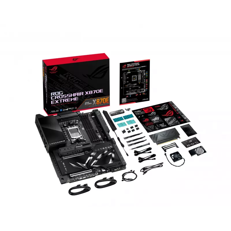 Mātesplate ASUS ROG CROSSHAIR X870E EXTREME — AMD X870E, ligzda AM5, Extended ATX, DDR5, 4 DIMM, Wi‑Fi 7, 5 Gb LAN, 5x M.2