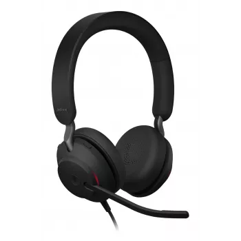 Jabra Evolve2 40 SE austiņas ar vadu, galvas stiprinājums, zvani/mūzika, USB Type-C / USB Type-A, melnas