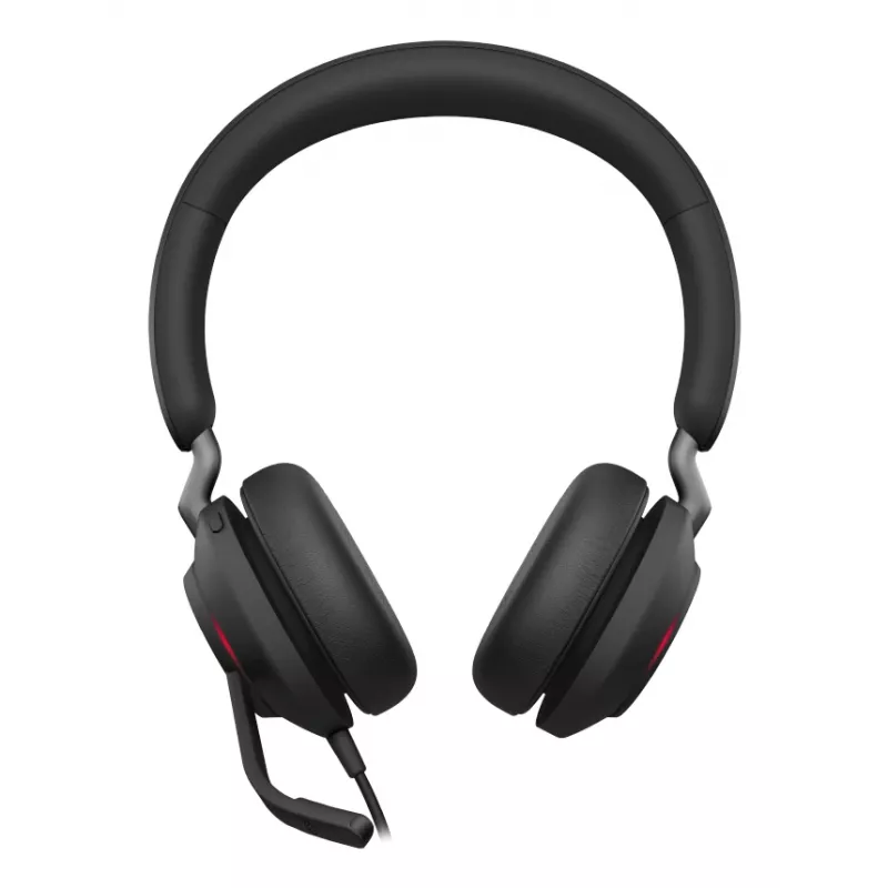 Jabra Evolve2 40 SE austiņas ar vadu, galvas stiprinājums, zvani/mūzika, USB Type-C / USB Type-A, melnas