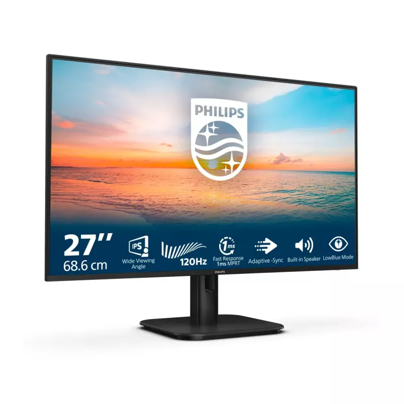 Philips 27E1N1200A/00 datora monitors 68.6 cm (27 collas) 1920 x 1080 pikseļi Full HD LCD Melns
