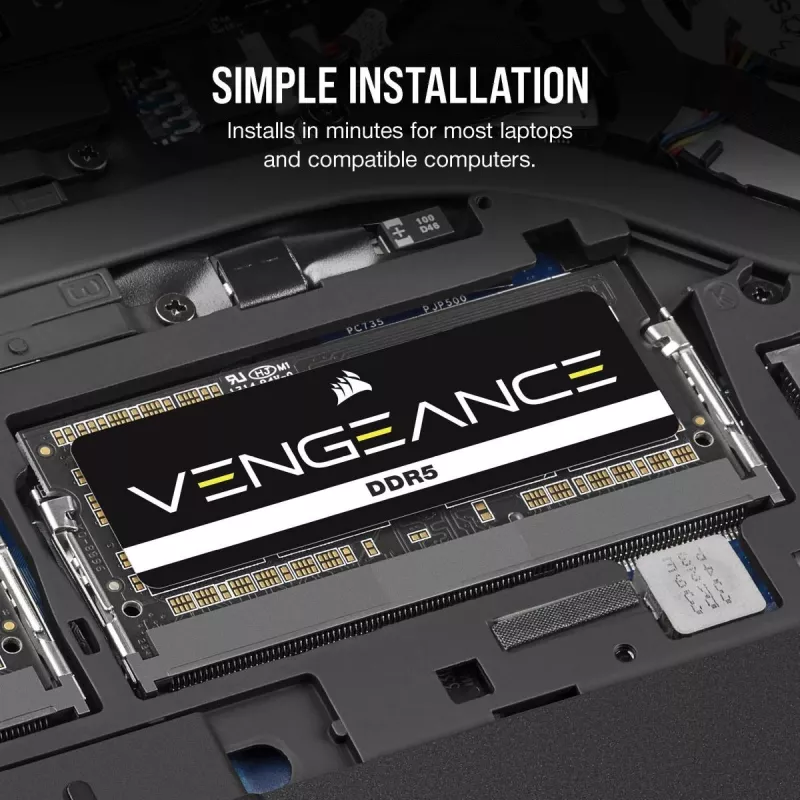 CORSAIR Memory 32GB Vengeance DDR5 SoDIMM (2x16gb) DDR5 5600mt/s (pc5-44800) CL48 1.1v