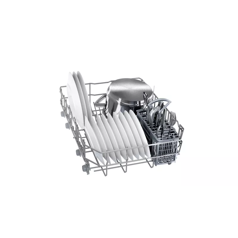 Brīvstāvoša trauku mazgājamā mašīna Bosch SPS40E22EU, šaurā 45 cm, 9 galda klājumi, 5 programmas, 48 dB, balta