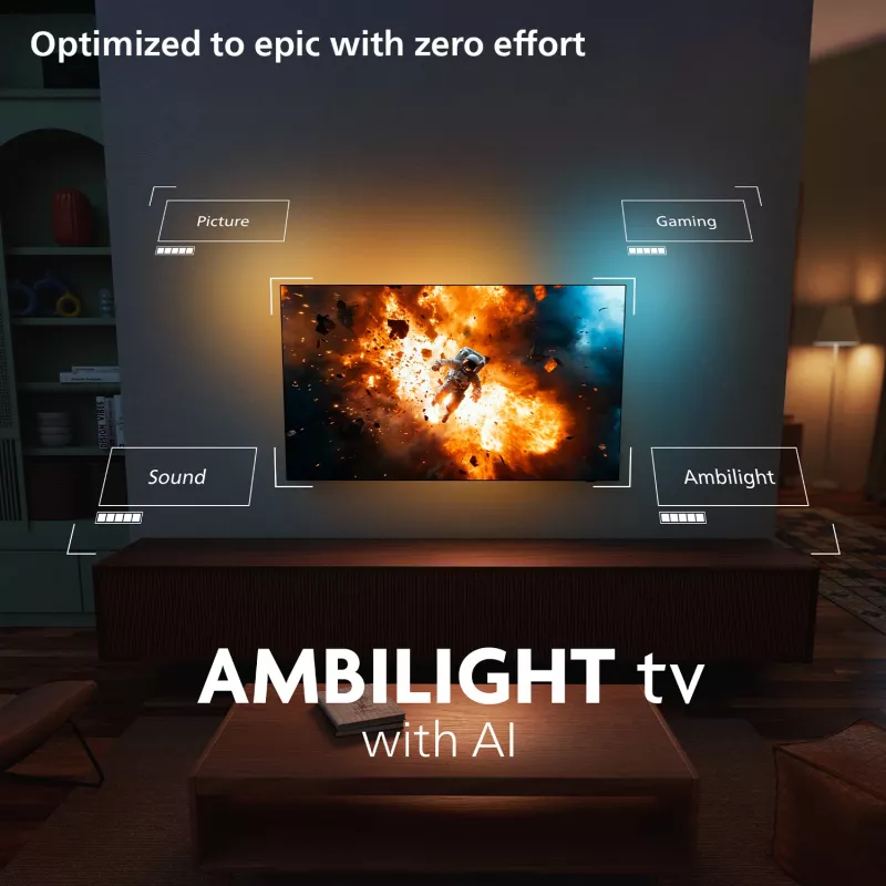 Philips 55OLED910/12 TV 139.7 cm (55 collu) 4K Ultra HD viedtelevizors Wi-Fi metālisks