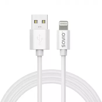 USB kabelis Savio CL-192 1 m USB A USB 2.0 balts